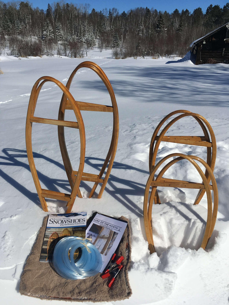 Traditional Snowshoes - DIY Weaving Kit (Vintage Frames) - Lure of the North Outfitters