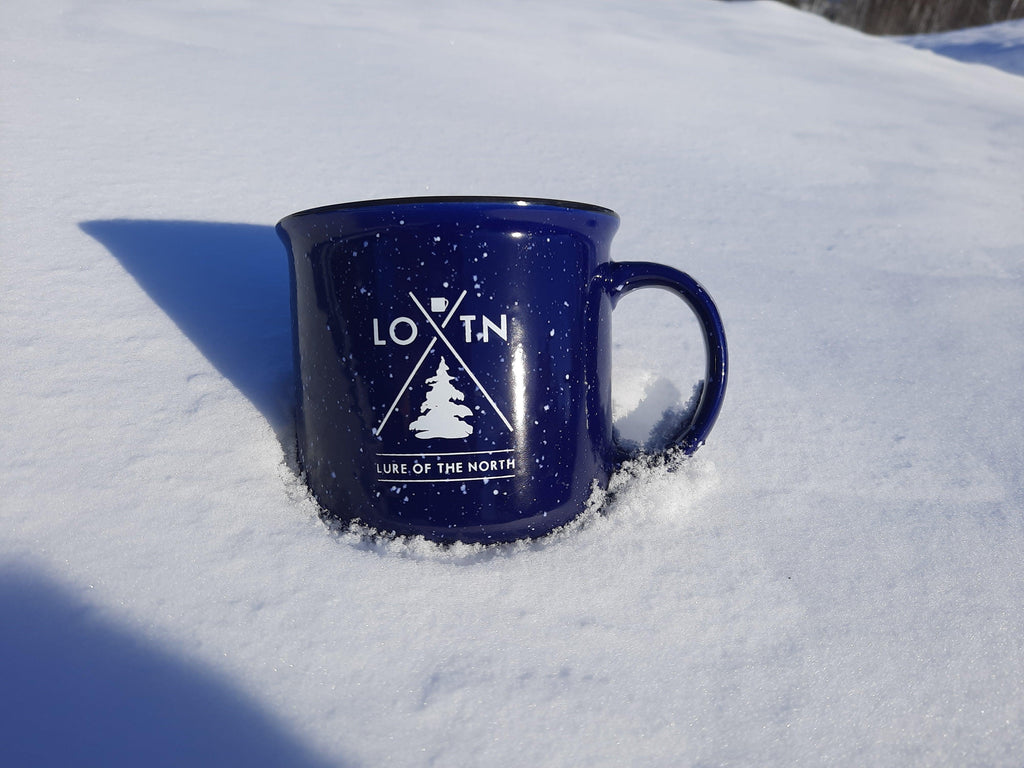 16 oz. LOTN Ceramic Mug - Cobalt Blue2 - Lure of the North Outfitters