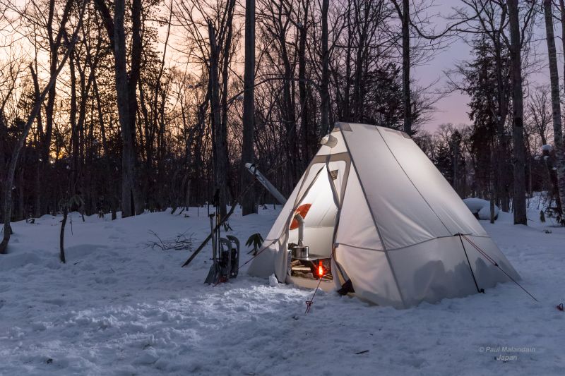 LOTN Outfitters Snowtrekker Tent Crew Front Door Stove Pipe