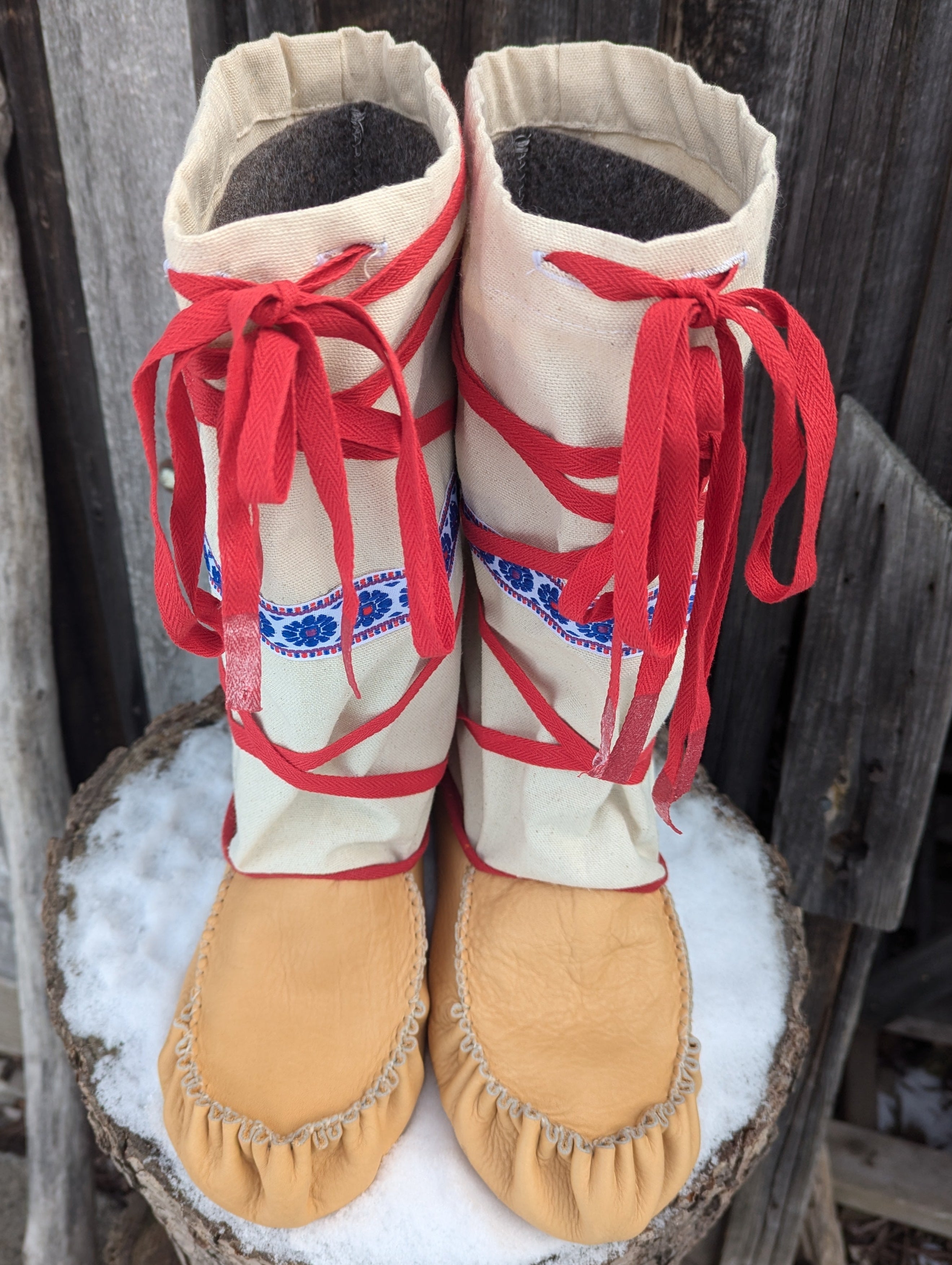 Winter Moccasins DIY Kit (Canvas Uppers)