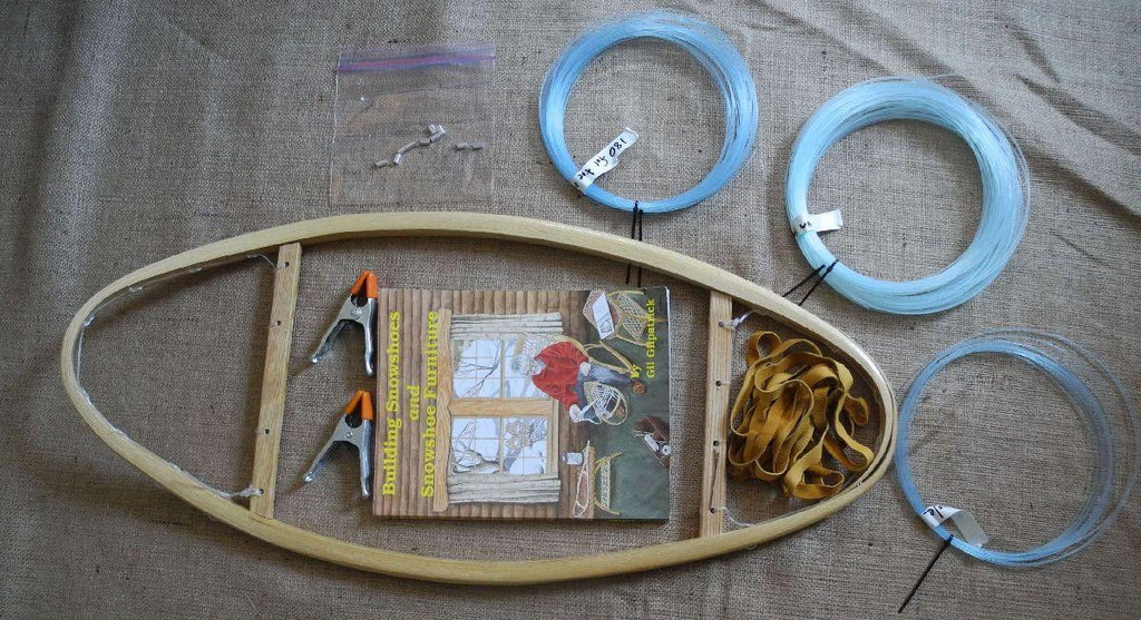 Traditional Snowshoes - DIY Weaving Kit - Bear Paw - Contents - Lure of the North Outfitters