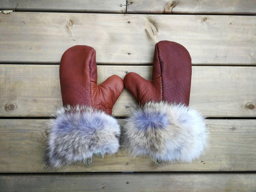 Buckskin Mittens - DIY Kit - Bison and Coyote - Lure of the North Outfitters